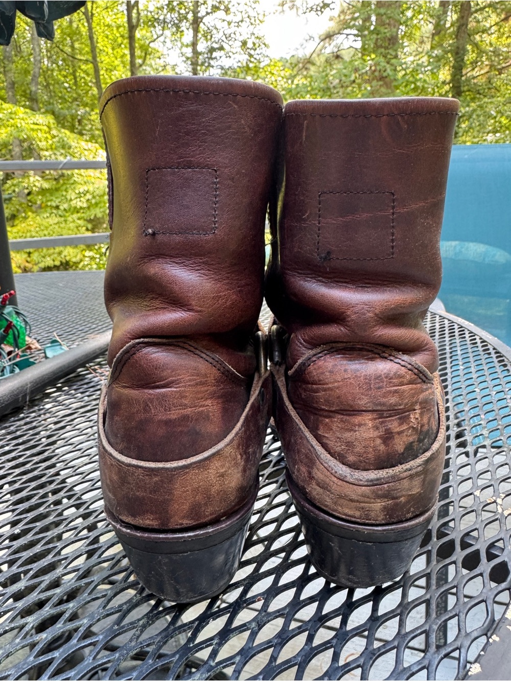 Vintage Frye engineer boots size 8 90s era Made in US - Picture 7 of 9